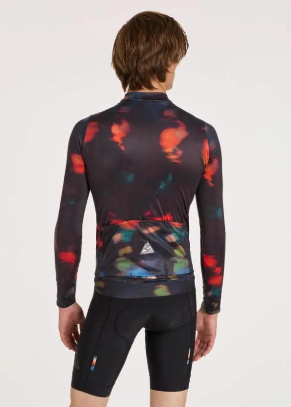 Paul Smith Cycling 039Ink Spill039 Race Fit LongSleeve Cycling Jersey Multicolour 8211 Mens