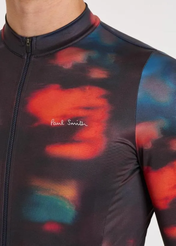 Paul Smith Cycling 039Ink Spill039 Race Fit LongSleeve Cycling Jersey Multicolour 8211 Mens