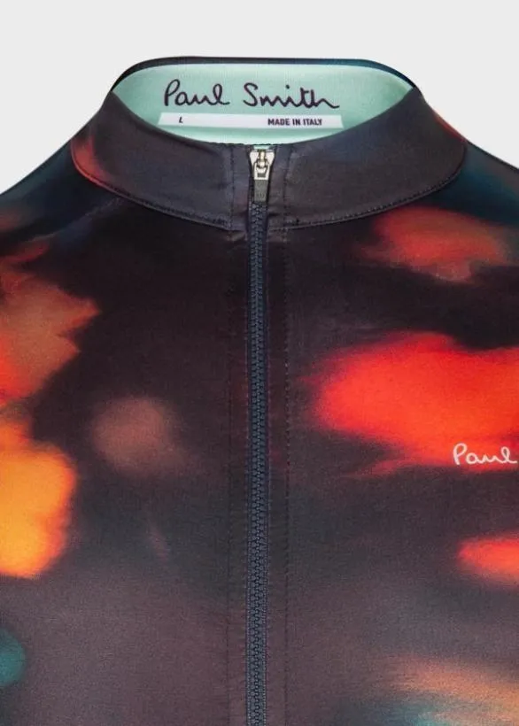 Paul Smith Cycling 039Ink Spill039 Race Fit LongSleeve Cycling Jersey Multicolour 8211 Mens