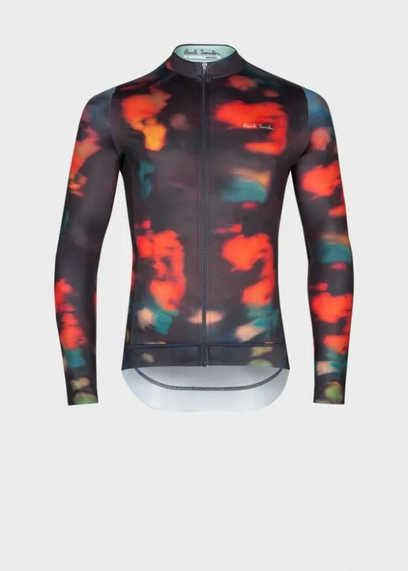 Paul Smith Cycling 039Ink Spill039 Race Fit LongSleeve Cycling Jersey Multicolour 8211 Mens