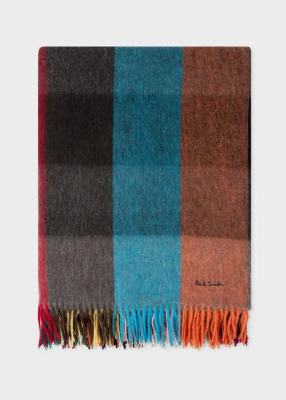Paul Smith Decorative Accessories CashmereBlend Blanket Blue 8211 Home