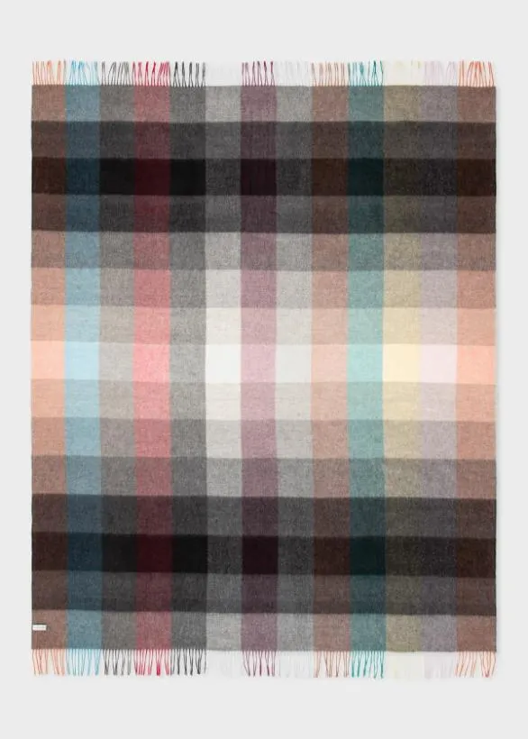 Paul Smith Decorative Accessories CashmereBlend Blanket Blue 8211 Home