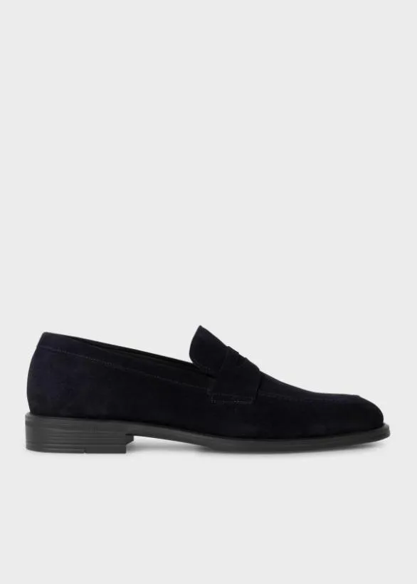 Paul Smith Formal Suede 039Remi039 Loafers Navy 8211 Mens
