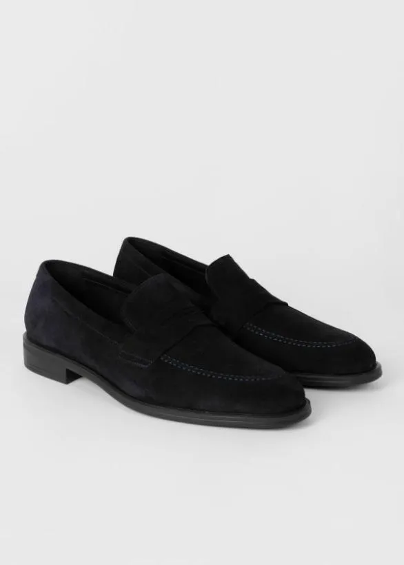 Paul Smith Formal Suede 039Remi039 Loafers Navy 8211 Mens