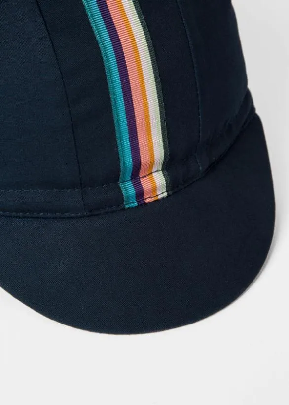 Paul Smith Hats and Gloves 039Artist Stripe039 Cycling Cap Navy 8211 Mens