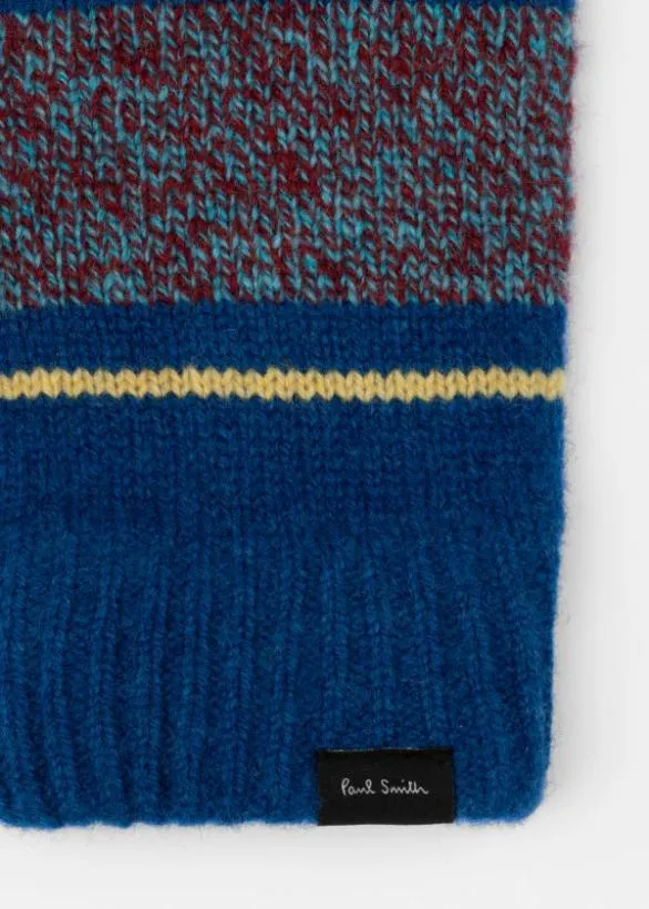 Paul Smith Hats and Gloves 039Fleck039 Wool Gloves Blue 8211 Mens
