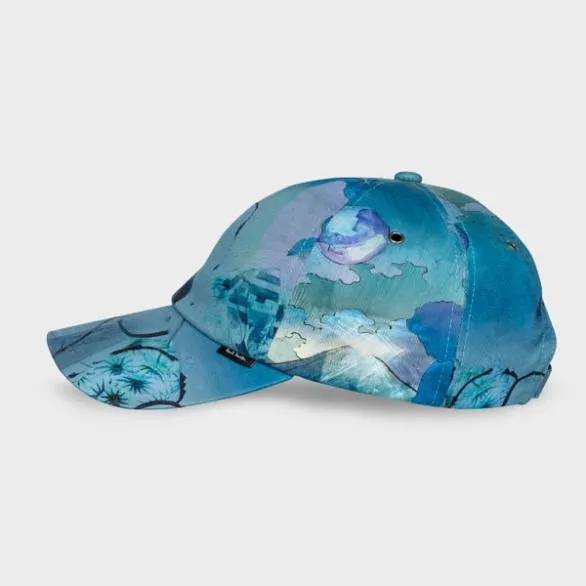 Paul Smith Hats and Gloves 039Narcissus039 Cotton Cap Blue 8211 Mens