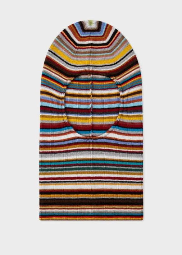 Paul Smith Hats and Gloves 039Signature Stripe039 Balaclava Signature Stripe 8211 Mens