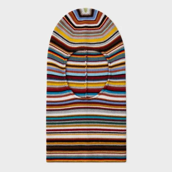Paul Smith Hats and Gloves 039Signature Stripe039 Balaclava Signature Stripe 8211 Mens