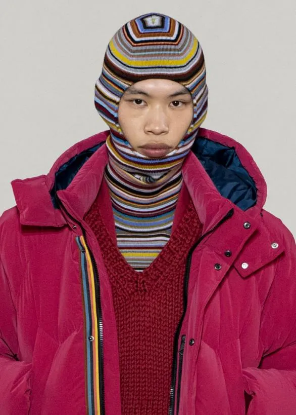Paul Smith Hats and Gloves 039Signature Stripe039 Balaclava Signature Stripe 8211 Mens