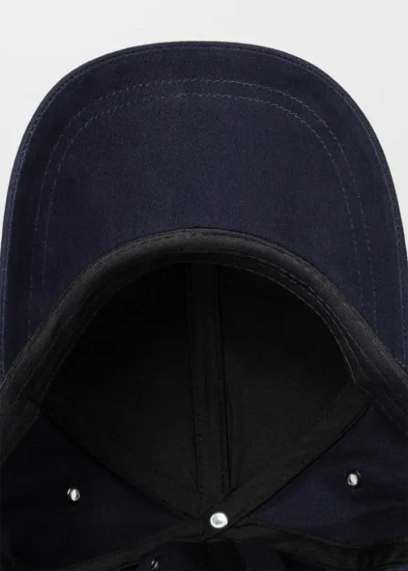 Paul Smith Hats and Gloves 039Signature Stripe039 Trim Cotton Baseball Cap Navy 8211 Mens