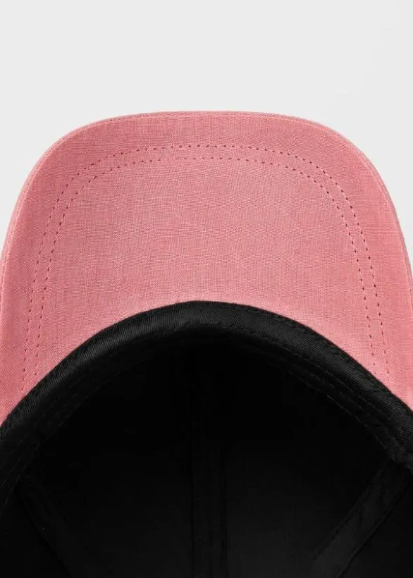 Paul Smith Hats and Gloves Linen Signature Stripe Trim Cap Pink 8211 Mens