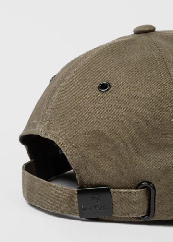Paul Smith Hats and Gloves Zebra Logo Baseball Cap Khaki 8211 Mens