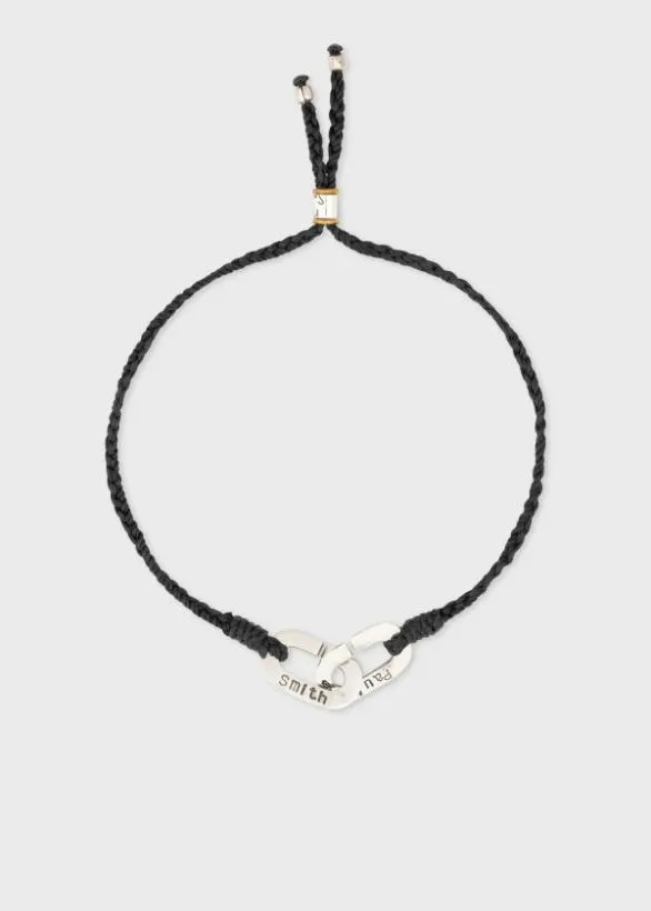 Paul Smith Jewellery and Keyrings Oval Link Bracelet Black 8211 Mens