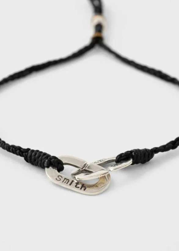 Paul Smith Jewellery and Keyrings Oval Link Bracelet Black 8211 Mens