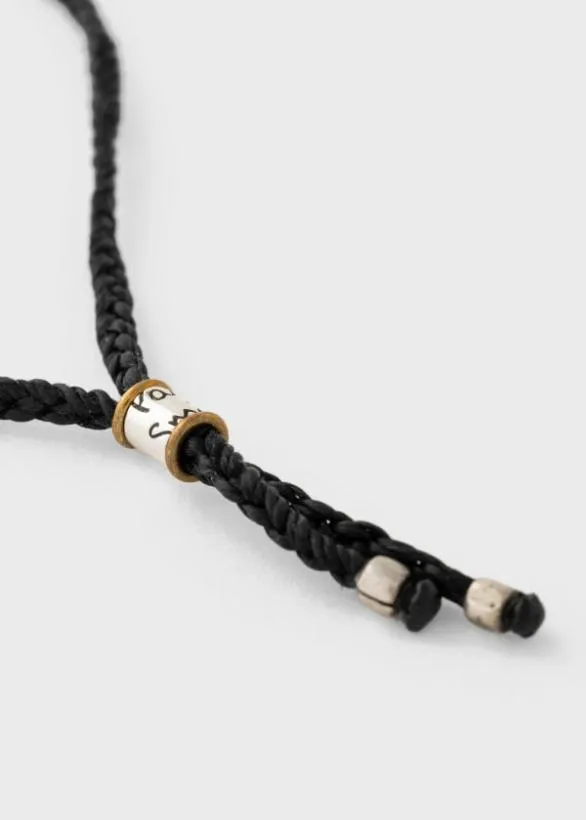 Paul Smith Jewellery and Keyrings Oval Link Bracelet Black 8211 Mens