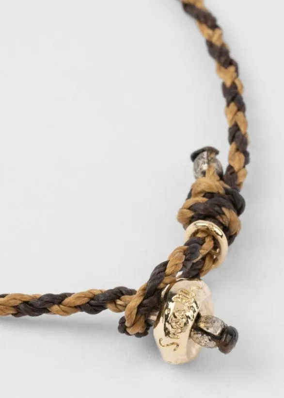 Paul Smith Jewellery and Keyrings Rope 039Plectrum039 Bracelet Brown 8211 Mens
