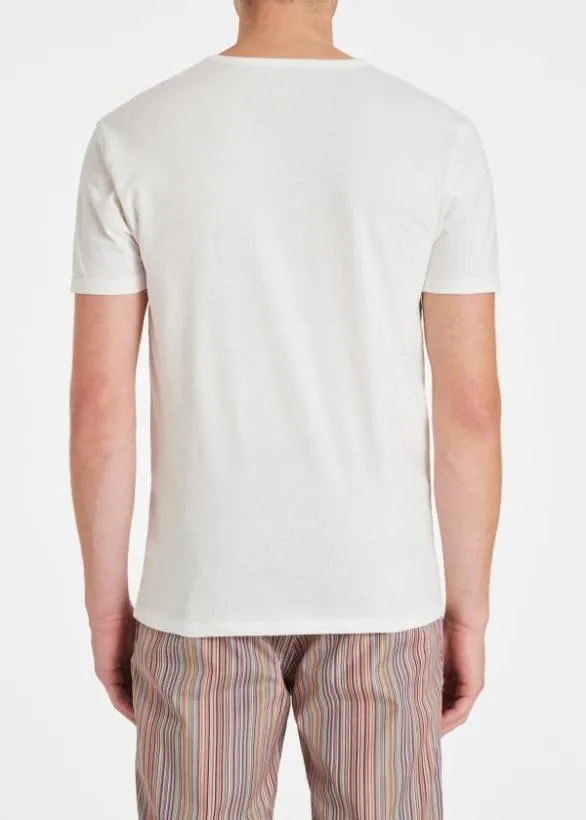 Paul Smith Loungewear Organic Cotton Logo Lounge TShirts Three Pack Multicolour 8211 Mens