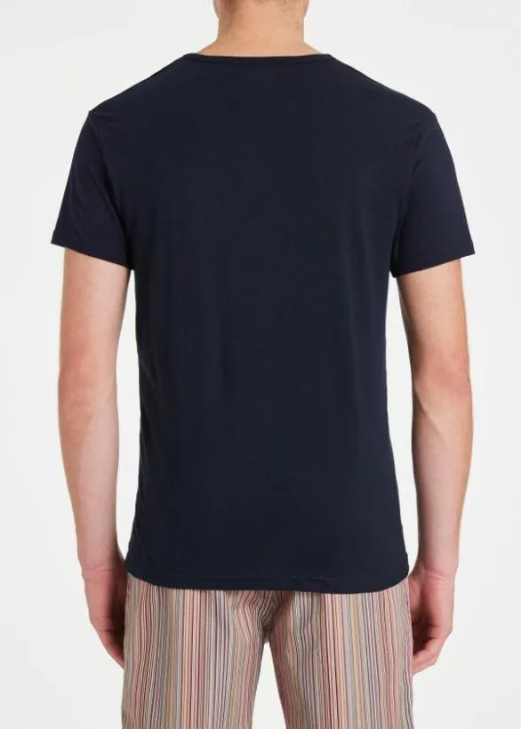 Paul Smith Loungewear Organic Cotton Logo Lounge TShirts Three Pack Multicolour 8211 Mens