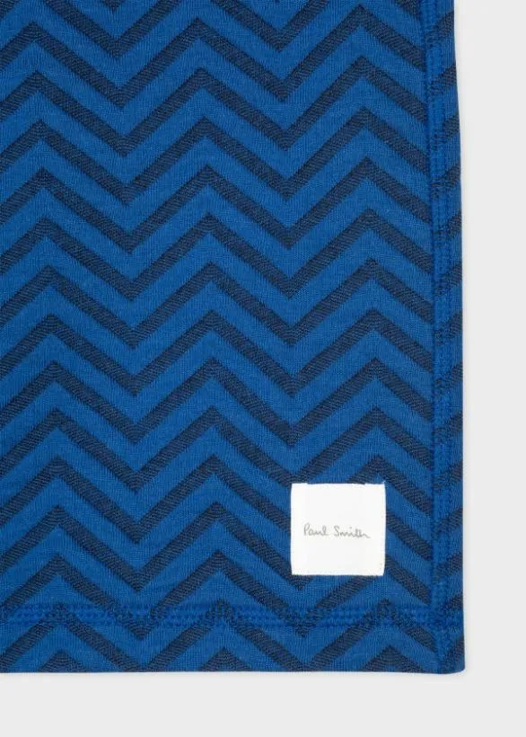 Paul Smith Loungewear Zig Zag Jersey Lounge Shorts Blue 8211 Mens