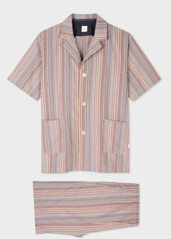 Paul Smith Monogrammed Gifts 039Signature Stripe039 Short Pyjama Set Signature Stripe 8211 MensHome