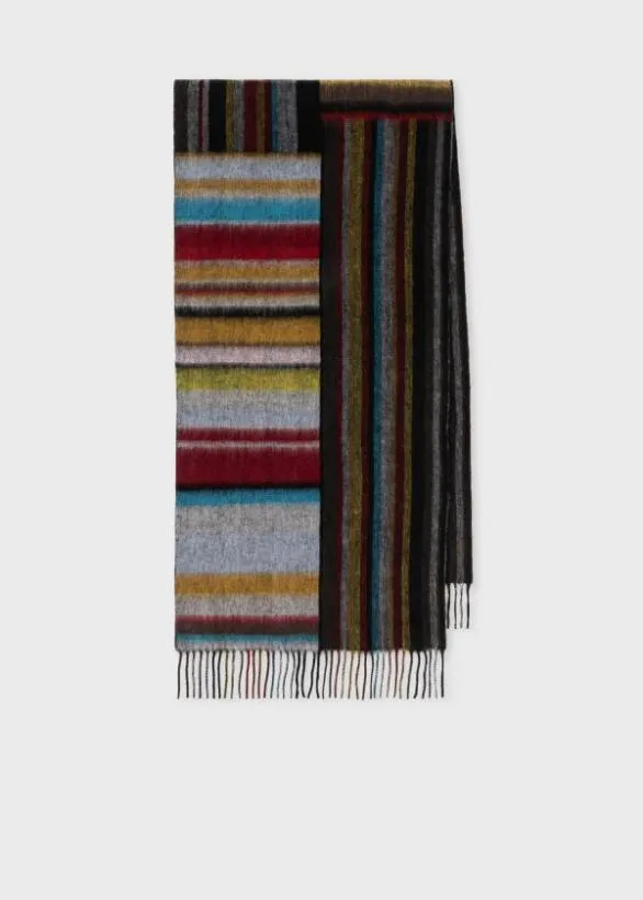 Paul Smith Monogrammed Gifts Mixed 039Signature Stripe039 Scarf Signature Stripe 8211 Mens