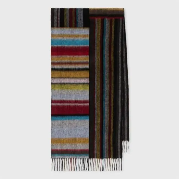 Paul Smith Monogrammed Gifts Mixed 039Signature Stripe039 Scarf Signature Stripe 8211 Mens