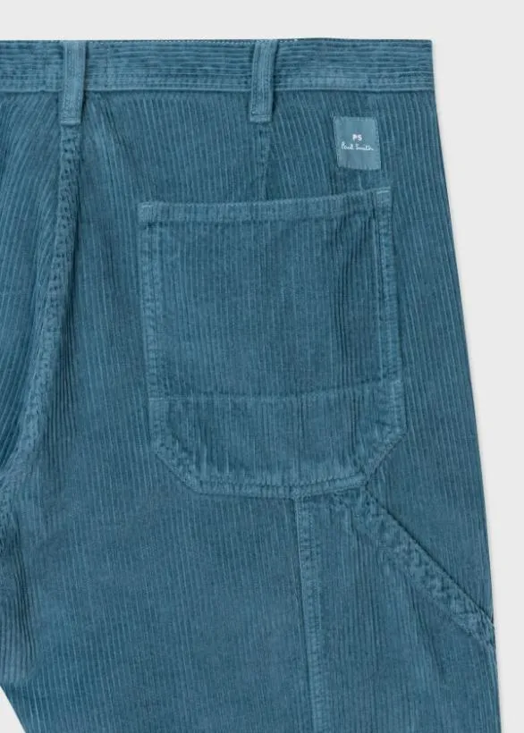 Paul Smith Pants Corduroy Carpenter Trousers Blue 8211 Mens