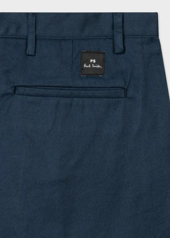 Paul Smith Pants CottonTwill Pleated Trousers Navy 8211 Mens