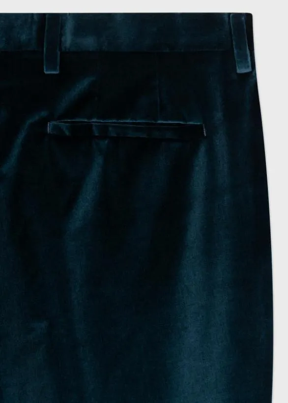 Paul Smith Pants Navy Velvet Trousers Navy 8211 Mens