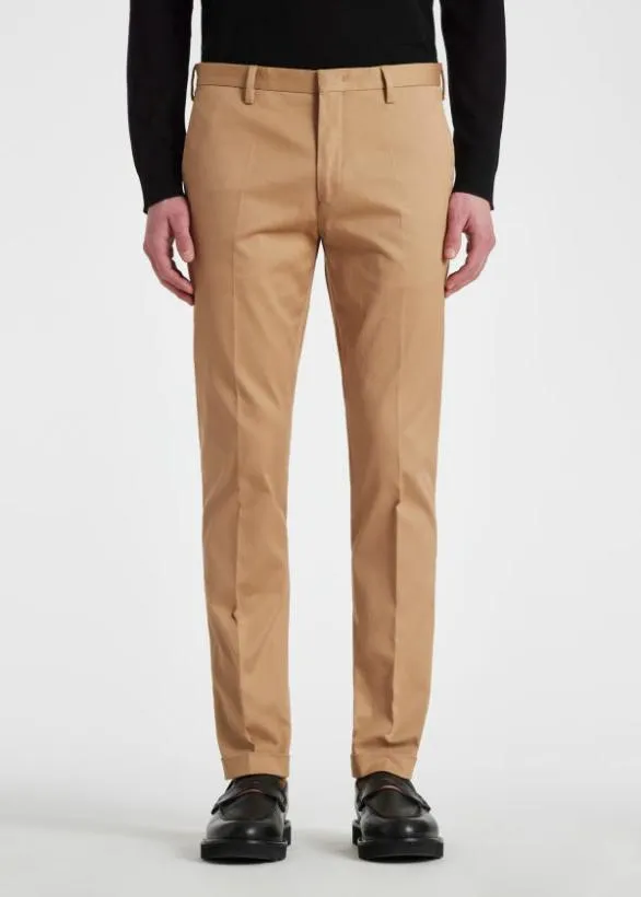 Paul Smith Pants SlimFit CottonStretch Chinos Tan 8211 Mens
