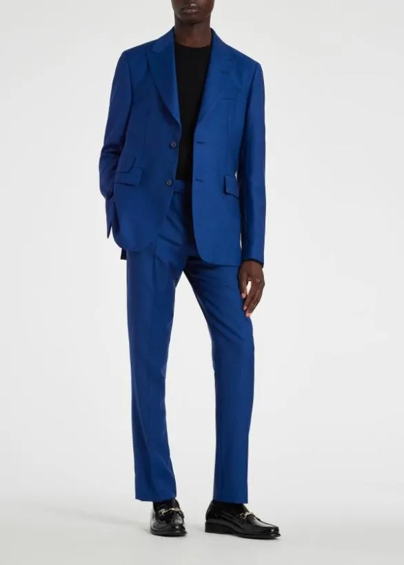 Paul Smith Pants WoolTwill Pants Blue 8211 Mens
