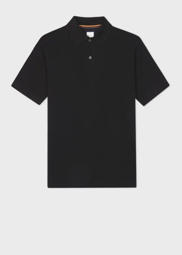Paul Smith Polo Shirts 039Artist Stripe039 Placket Polo Shirt Black 8211 Mens Paul Smith Polo Shirts 039Artist Stripe039 Placket Polo Shirt Black 8211 Mens