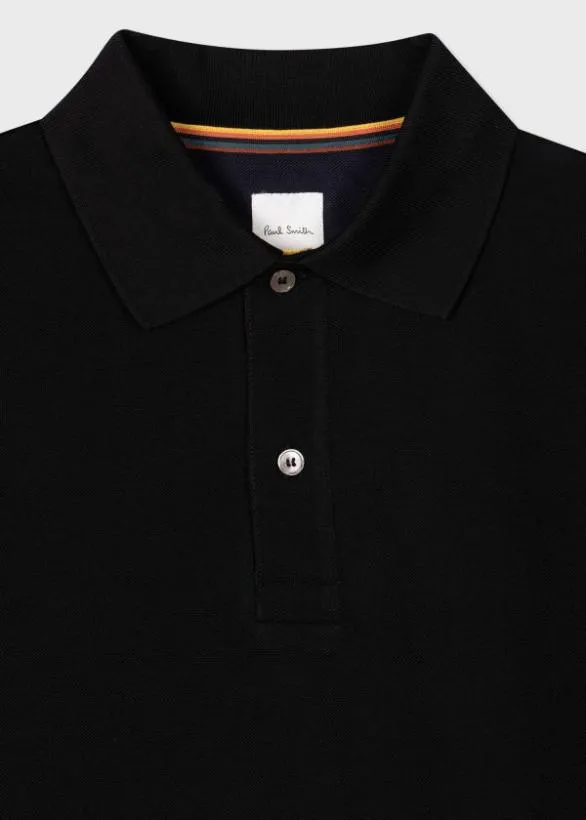 Paul Smith Polo Shirts 039Artist Stripe039 Placket Polo Shirt Black 8211 Mens