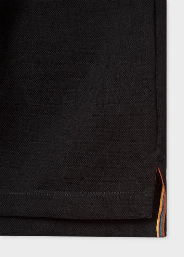 Paul Smith Polo Shirts 039Artist Stripe039 Placket Polo Shirt Black 8211 Mens