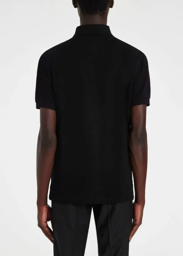 Paul Smith Polo Shirts 039Artist Stripe039 Placket Polo Shirt Black 8211 Mens