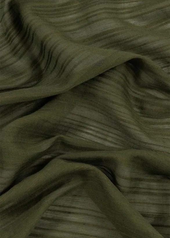 Paul Smith Scarves CottonBlend Shadow Stripe Scarf Khaki 8211 MensWomens