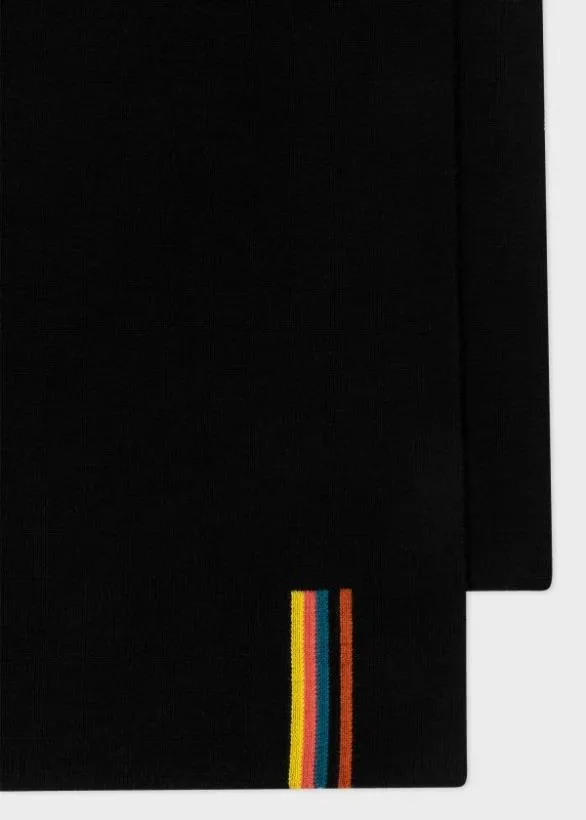 Paul Smith Scarves Merino Wool 039Artist Stripe039 Scarf Black 8211 Mens