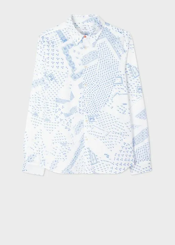 Paul Smith Shirts 039Bandana039 Shirt White 8211 Mens