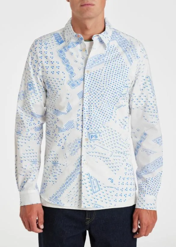 Paul Smith Shirts 039Bandana039 Shirt White 8211 Mens
