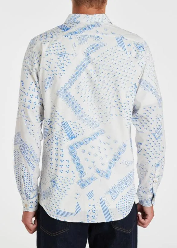 Paul Smith Shirts 039Bandana039 Shirt White 8211 Mens