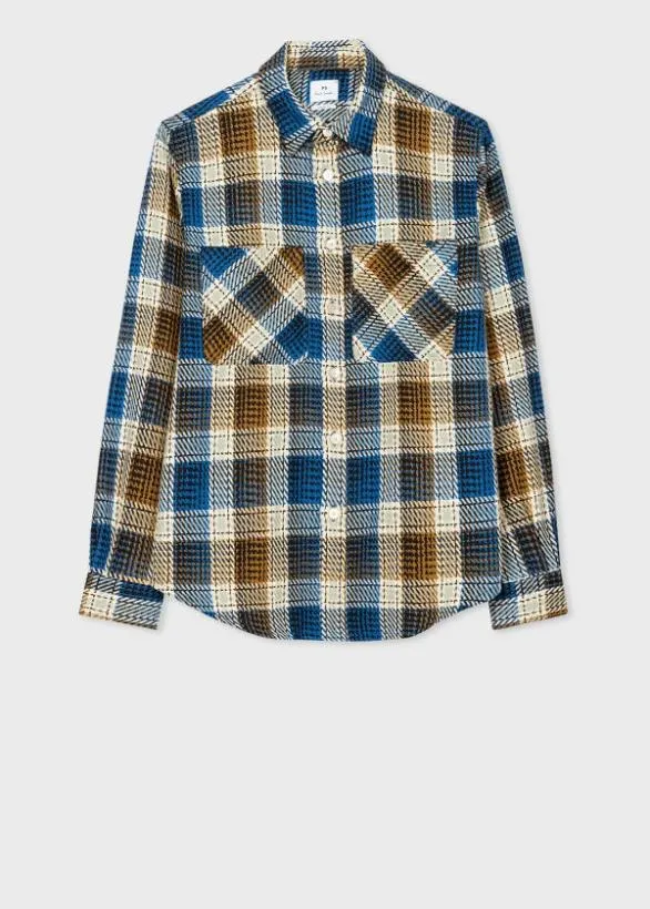 Paul Smith Shirts Check Cotton Overshirt Brown 8211 Mens