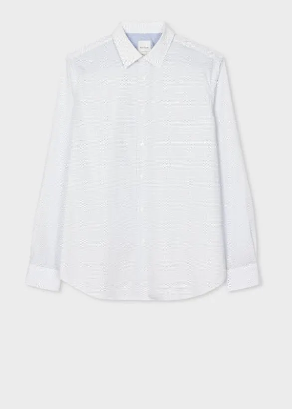 Paul Smith Shirts Cotton 039Micro Dot039 Shirt White 8211 Mens