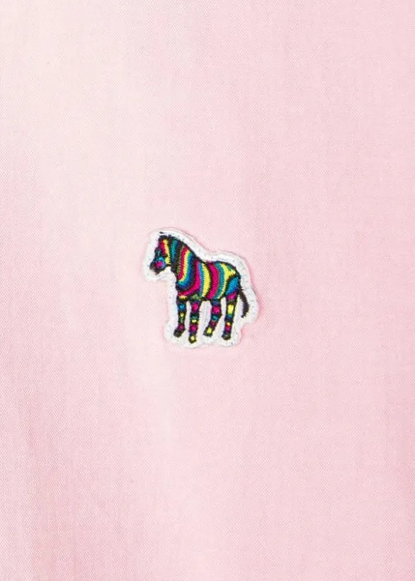 Paul Smith Shirts Organic Cotton Zebra Shirt Pink 8211 Mens