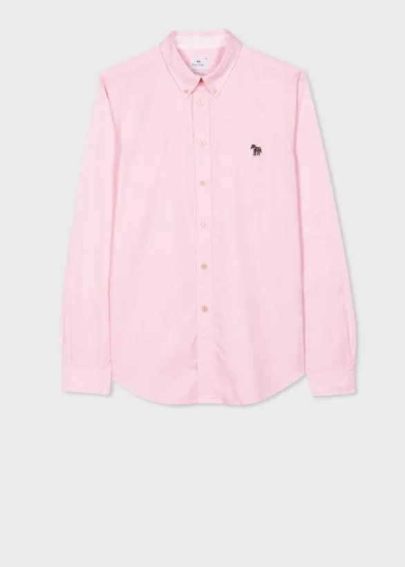 Paul Smith Shirts Organic Cotton Zebra Shirt Pink 8211 Mens