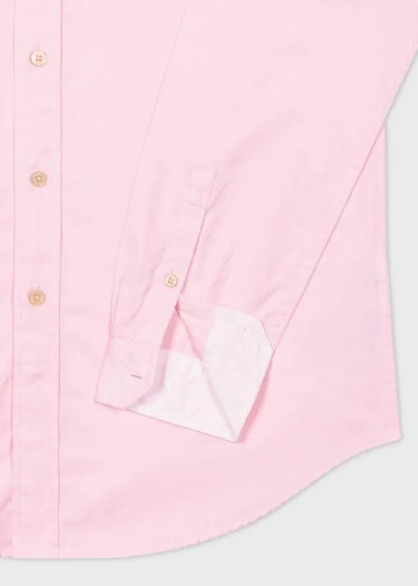 Paul Smith Shirts Organic Cotton Zebra Shirt Pink 8211 Mens