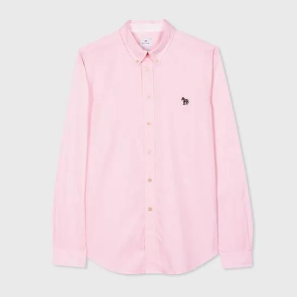 Paul Smith Shirts Organic Cotton Zebra Shirt Pink 8211 Mens