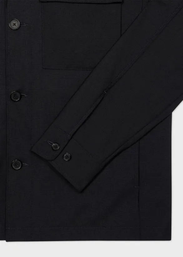 Paul Smith Shirts StretchWool Overshirt Dark Navy 8211 Mens