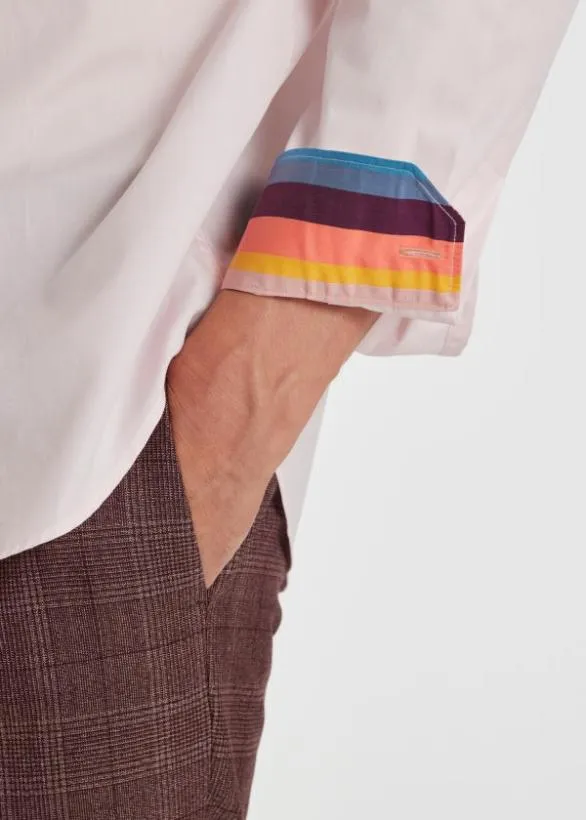 Paul Smith Shirts TailoredFit 039Artist Stripe039 Cuff Shirt Pink 8211 Mens