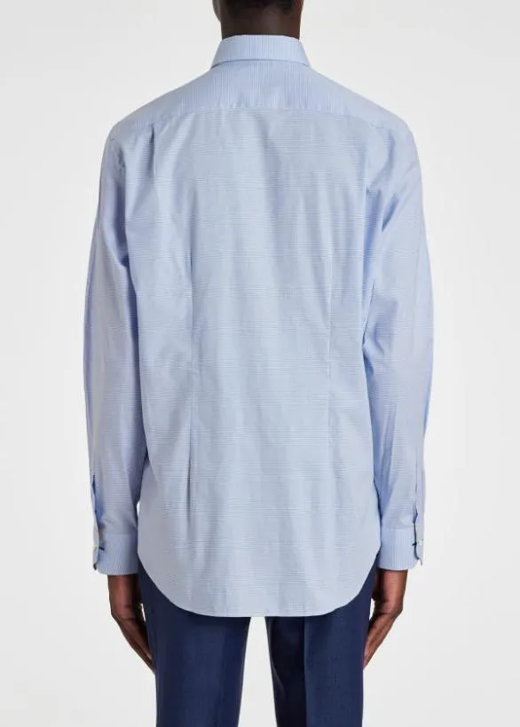 Paul Smith Shirts TailoredFit 039Gingham039 Easy Care Shirt Light Blue 8211 Mens